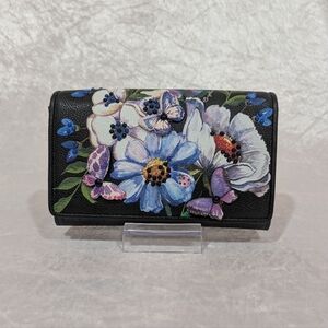 Brighton Noir Jardin Rockmore Convertible Wallet Clutch Crossbody Handbag